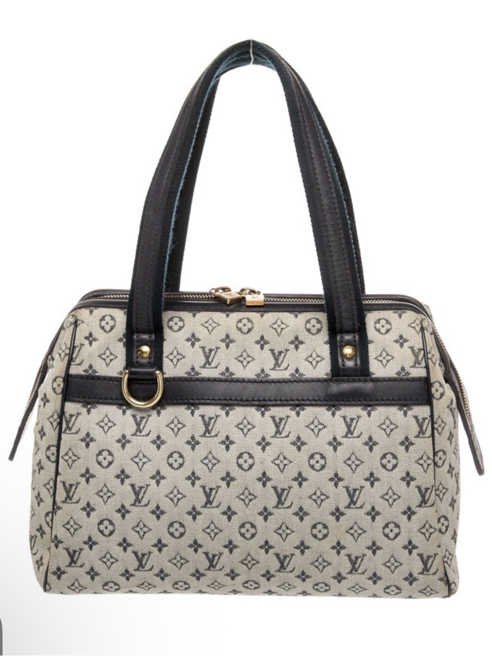 Louis Vuitton Monogram Mini Lin Mary Kate Bag - Navy Blue With COA